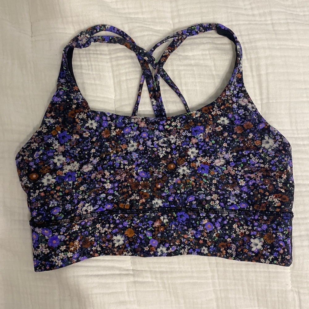 Lululemon Energy Longline Bra Floral Burst Multi 8